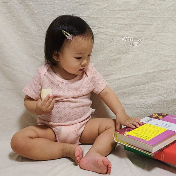 Lime & Blue - Korean Baby Fashion - #babyboutique - Fish Bear Short Sleeve Body Suit