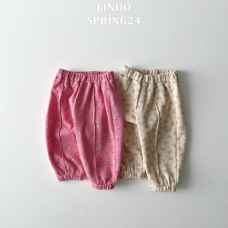 Lindo - Korean Children Fashion - #littlefashionista - Floral Waffle Jogger