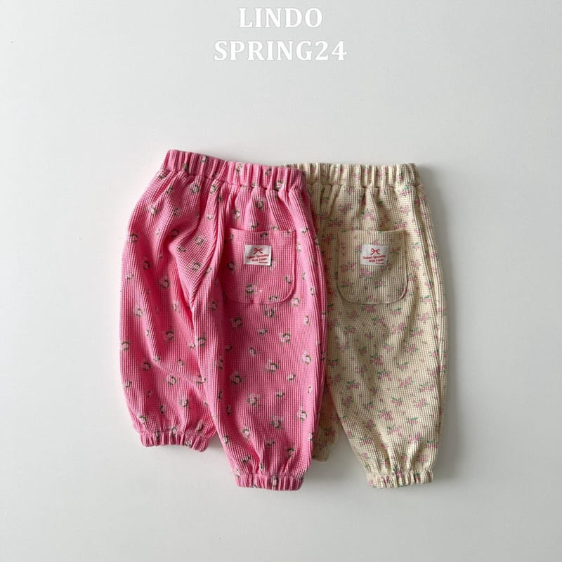 Lindo - Korean Children Fashion - #magicofchildhood - Floral Waffle Jogger - 2