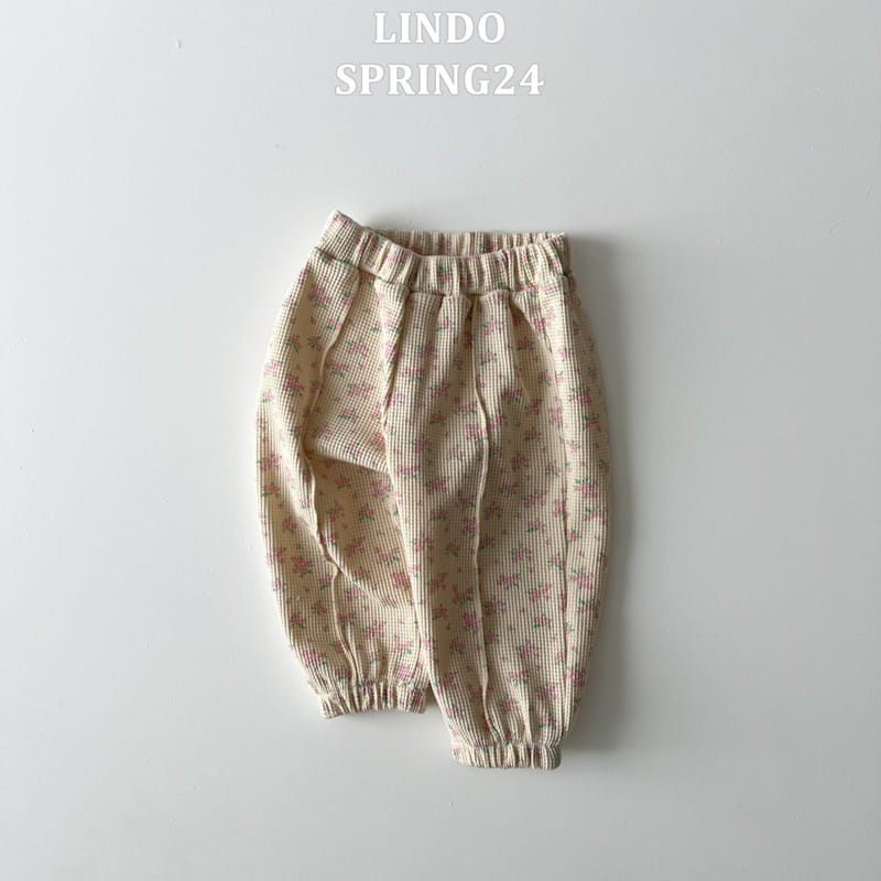 Lindo - Korean Children Fashion - #minifashionista - Floral Waffle Jogger - 4