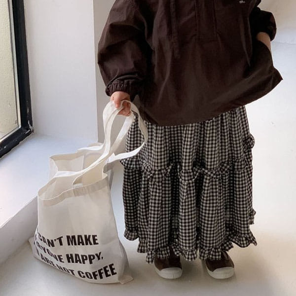 Little Rabbit - Korean Children Fashion - #stylishchildhood - Check Long Skirt
