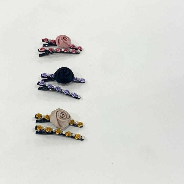 Log101 - Korean Children Fashion - #childrensboutique - Rose Pearl Hair Clip Pin