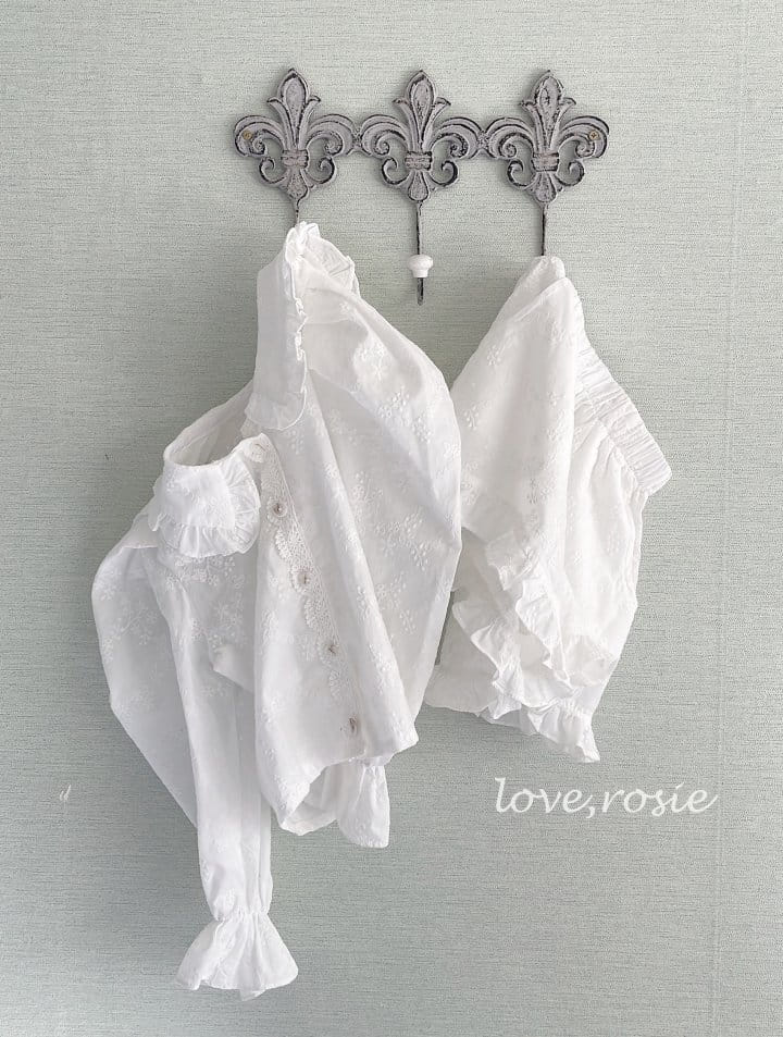 Love Rosie - Korean Children Fashion - #Kfashion4kids - Girl Punching Blouse Top Bottom Set