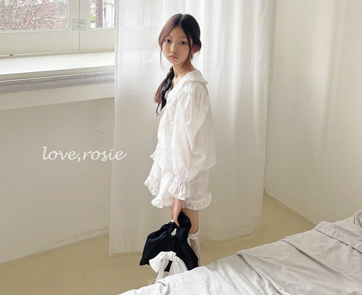Love Rosie - Korean Children Fashion - #prettylittlegirls - Girl Punching Blouse Top Bottom Set - 5