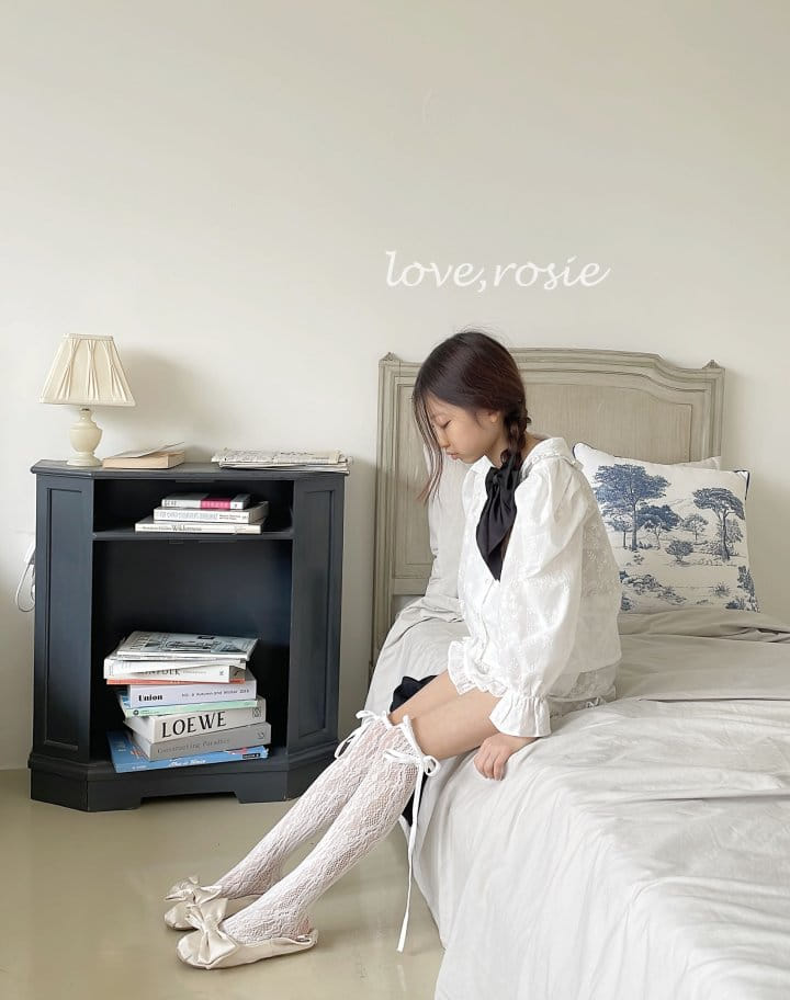 Love Rosie - Korean Children Fashion - #toddlerclothing - Girl Punching Blouse Top Bottom Set - 7