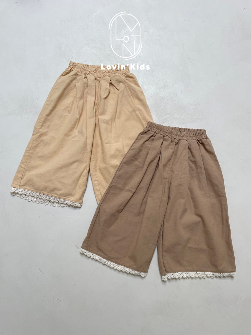 Lovin - Korean Children Fashion - #Kfashion4kids - Lace Wide Pants