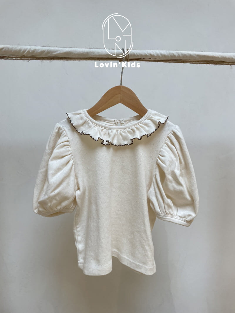 Lovin - Korean Children Fashion - #fashionkids - Puff Embroidery Tee - 3