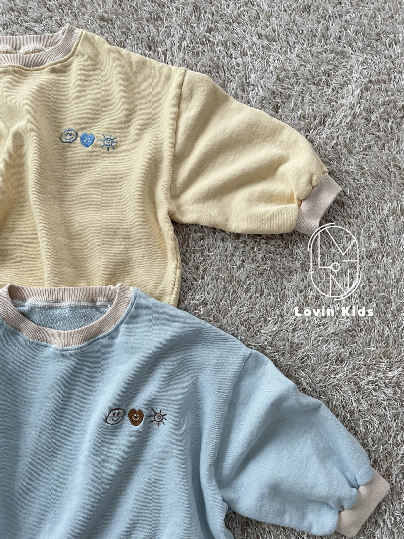 Lovin - Korean Children Fashion - #kidsshorts - Color Sweatshirt - 2