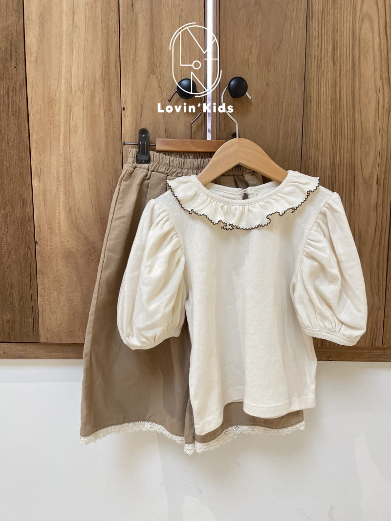 Lovin - Korean Children Fashion - #kidsstore - Puff Embroidery Tee - 5