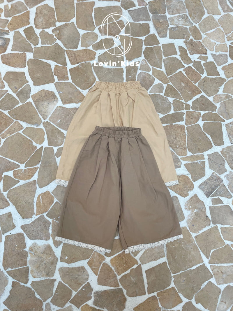Lovin - Korean Children Fashion - #magicofchildhood - Lace Wide Pants - 3