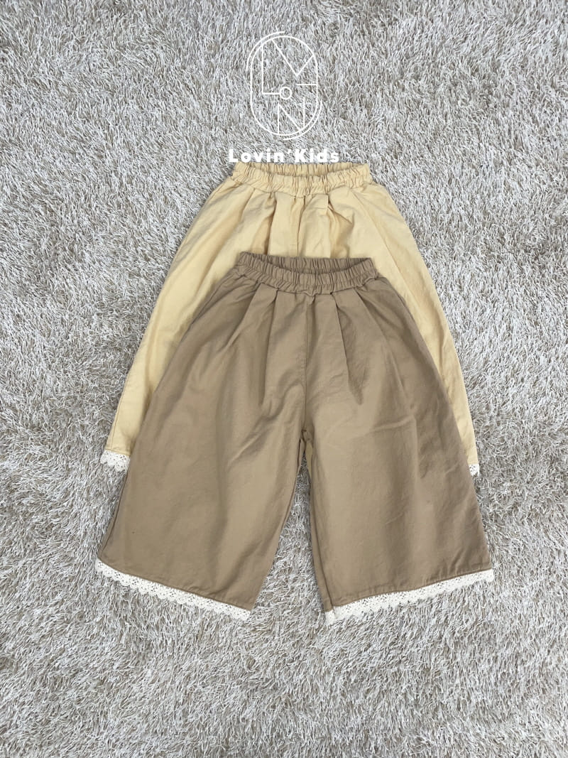 Lovin - Korean Children Fashion - #prettylittlegirls - Lace Wide Pants - 5
