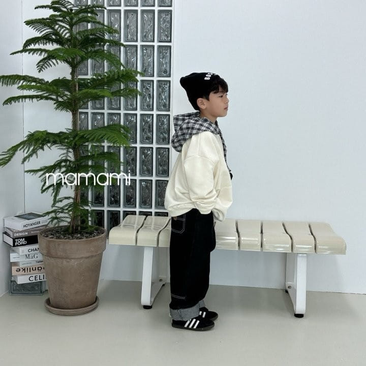Mamami - Korean Children Fashion - #prettylittlegirls - Check Hoody - 4