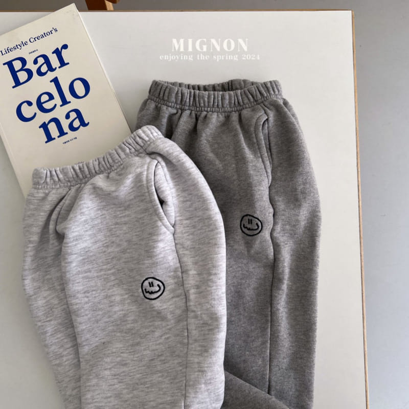Mignon - Korean Children Fashion - #discoveringself - Smile Jogger Pants - 4