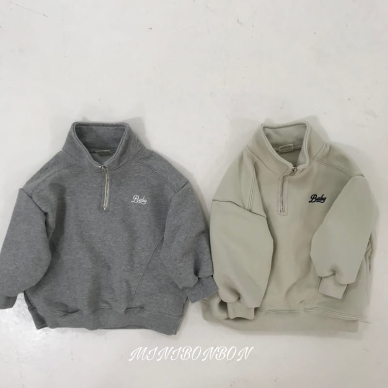 Mini Bongbong - Korean Children Fashion - #fashionkids - Slit Half Zip Up With Mom