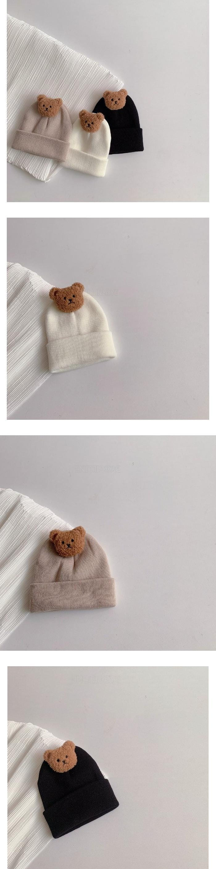 Miso - Korean Baby Fashion - #babylifestyle - Bear Basic Beanie - 2