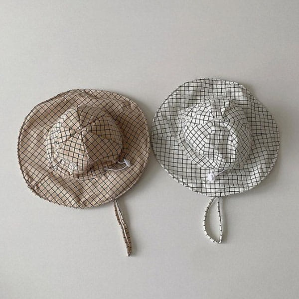 Miso - Korean Baby Fashion - #babyootd - Check Bucket Hat