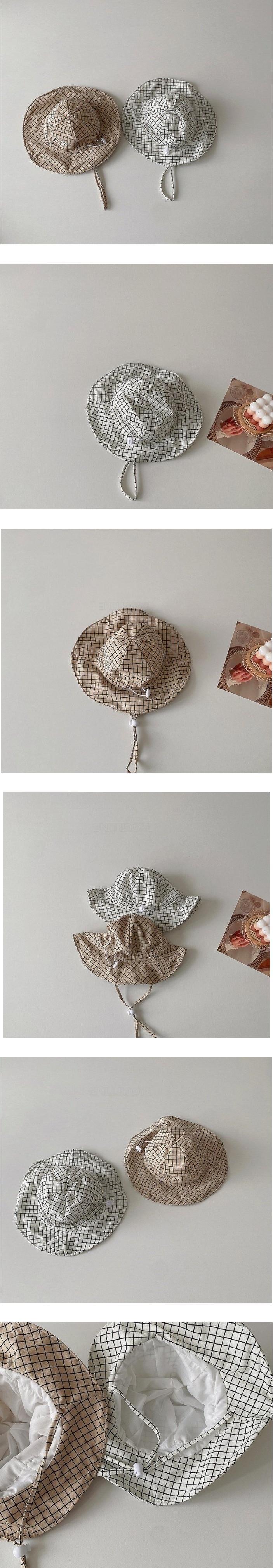 Miso - Korean Baby Fashion - #babyoutfit - Check Bucket Hat - 2