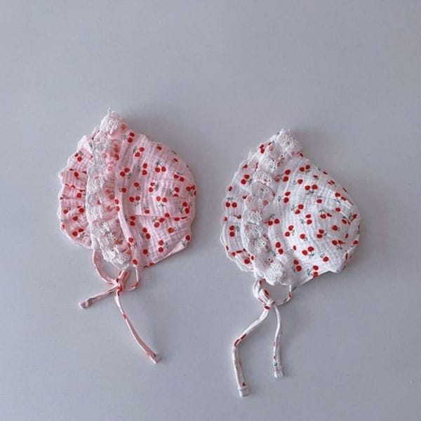 Miso - Korean Baby Fashion - #babyoutfit - Cherry Bonnet Hat