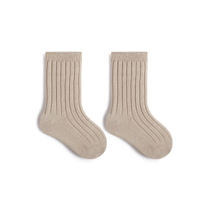 Miso - Korean Children Fashion - #childofig - Tan Color Socks - 6
