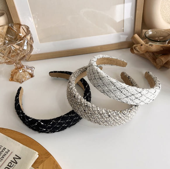 Miso - Korean Children Fashion - #childrensboutique - Tweed Hair Band - 8