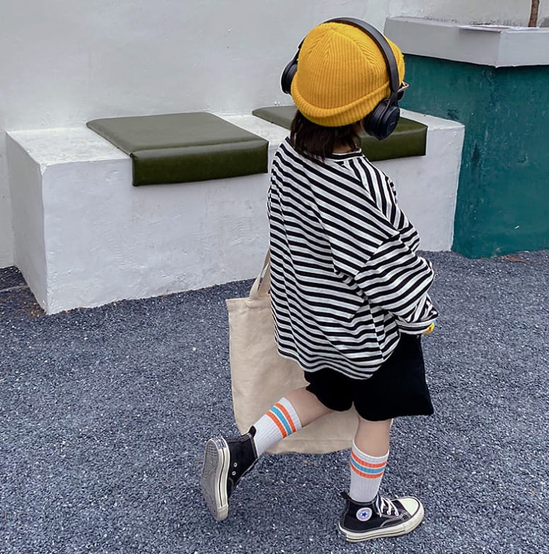 Miso - Korean Children Fashion - #discoveringself - Color Three Line Socks - 6