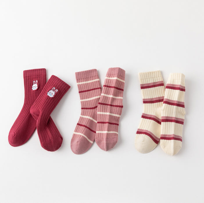 Miso - Korean Children Fashion - #discoveringself - Po Color Socks Set - 5