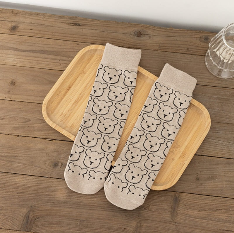 Miso - Korean Children Fashion - #littlefashionista - Bear Flower Half Tights - 2