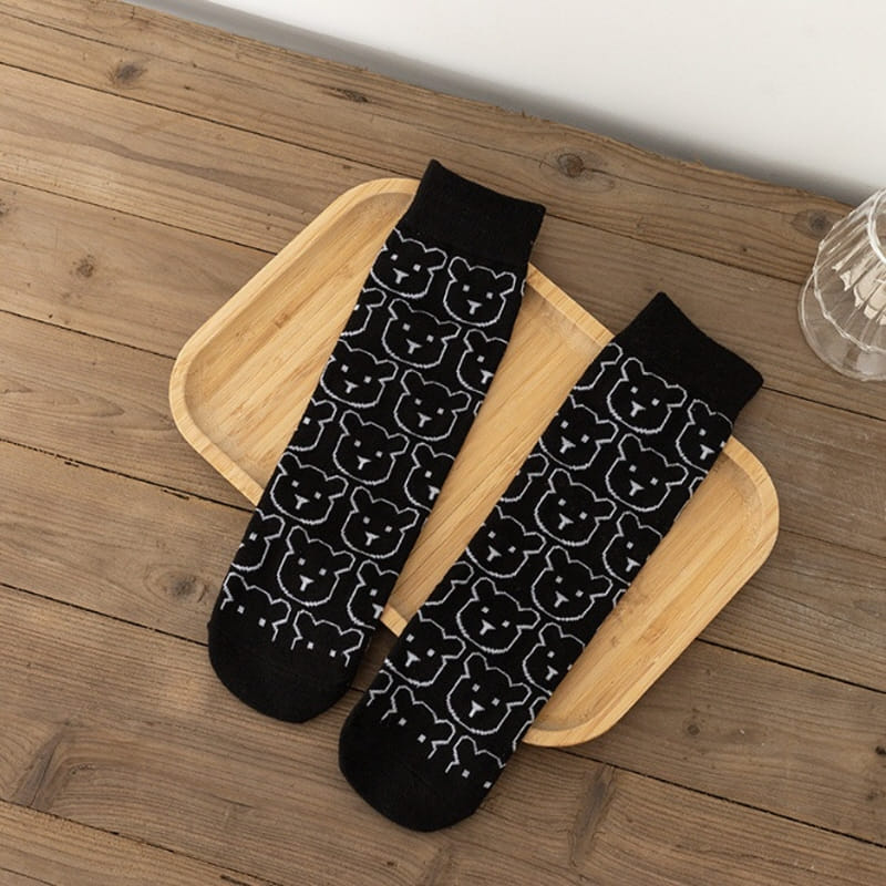 Miso - Korean Children Fashion - #magicofchildhood - Bear Flower Half Tights - 3
