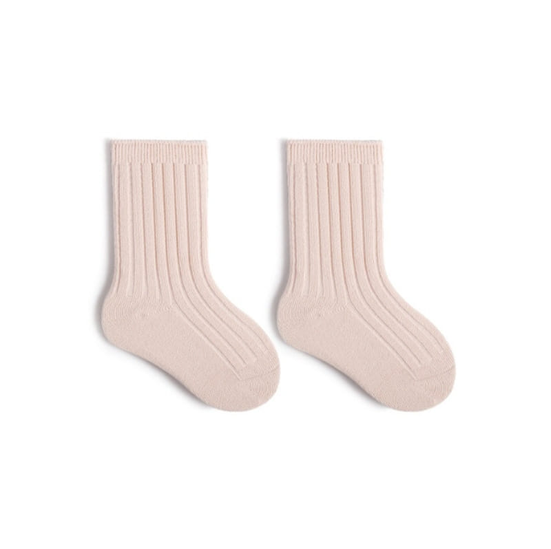 Miso - Korean Children Fashion - #minifashionista - Tan Color Socks - 3