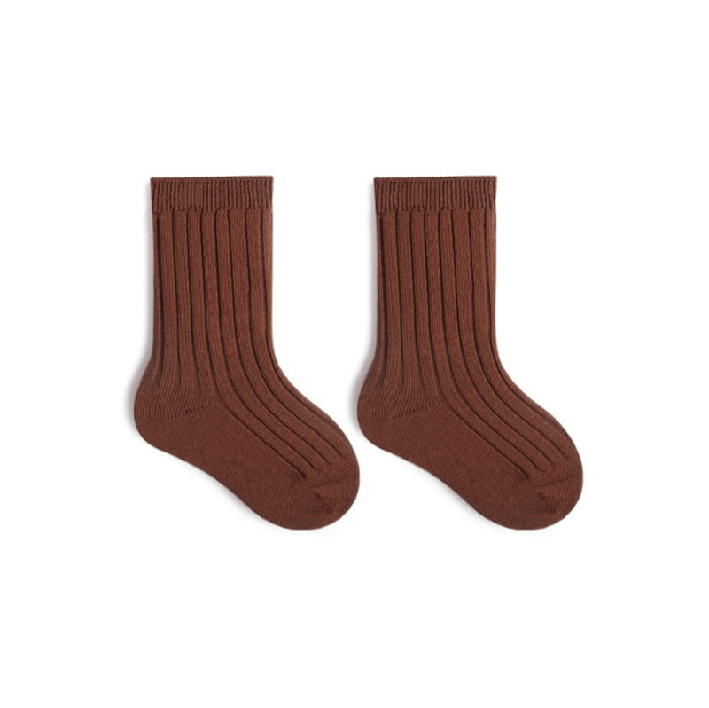 Miso - Korean Children Fashion - #minifashionista - Tan Color Socks - 4