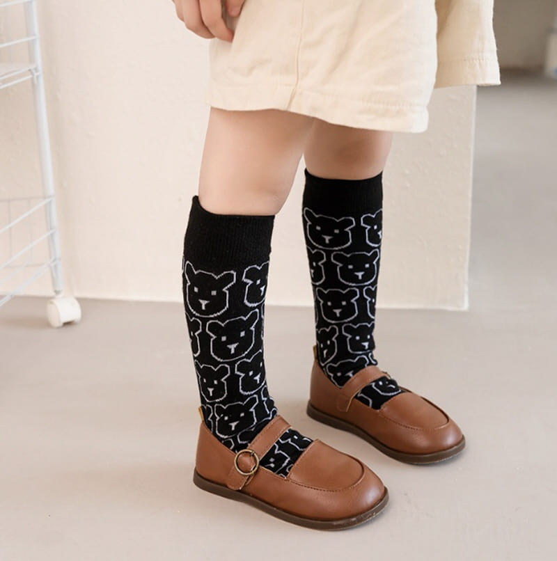 Miso - Korean Children Fashion - #toddlerclothing - Bear Flower Half Tights - 7