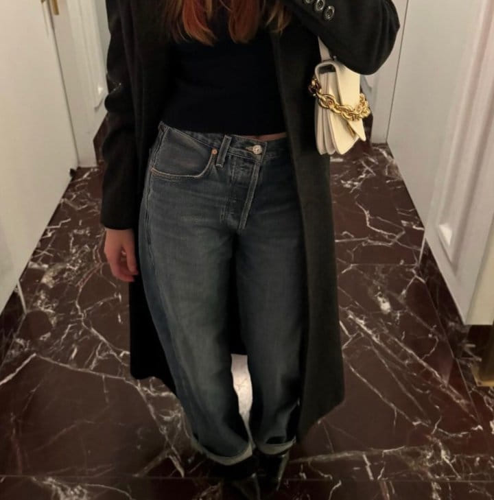 Moani - Korean Women Fashion - #momslook - Ayla Roll Up Wide Denim - 3