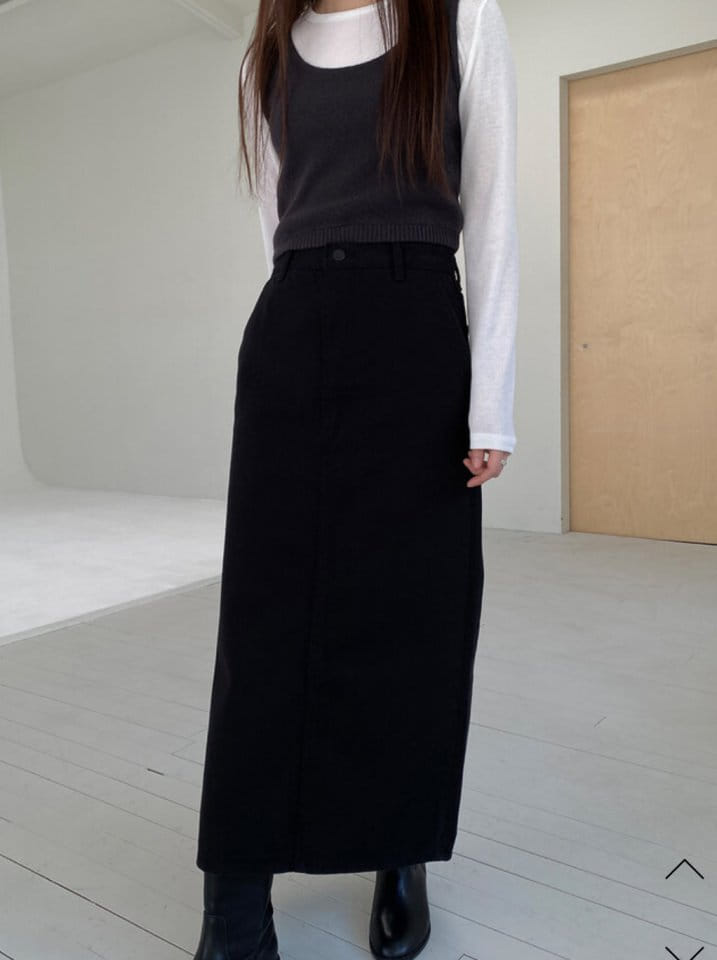 Moani - Korean Women Fashion - #momslook - Fave Back Slit Denim Skirt - 10