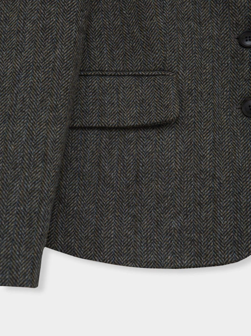 Moani - Korean Women Fashion - #momslook - Herringbone W 3 Button Jacket - 5