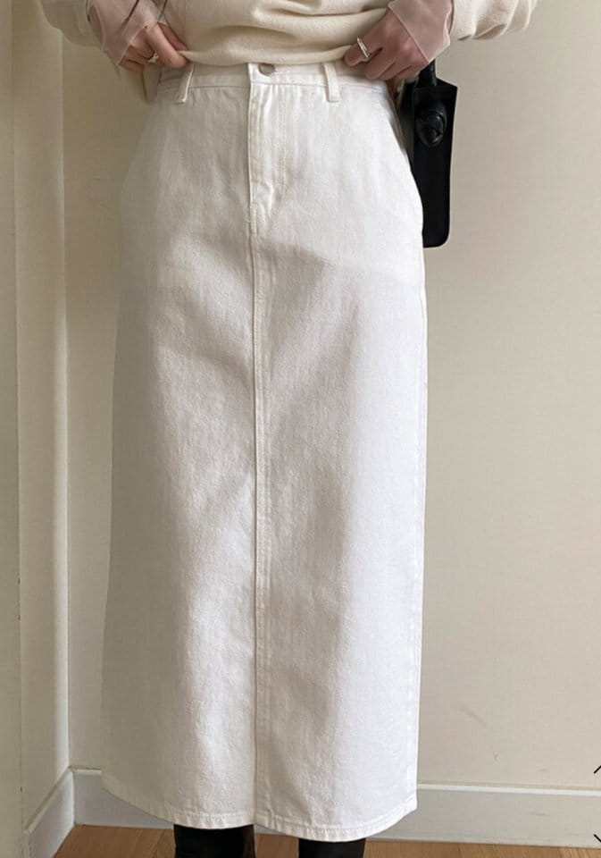 Moani - Korean Women Fashion - #vintagekidsstyle - Fave Back Slit Denim Skirt - 4