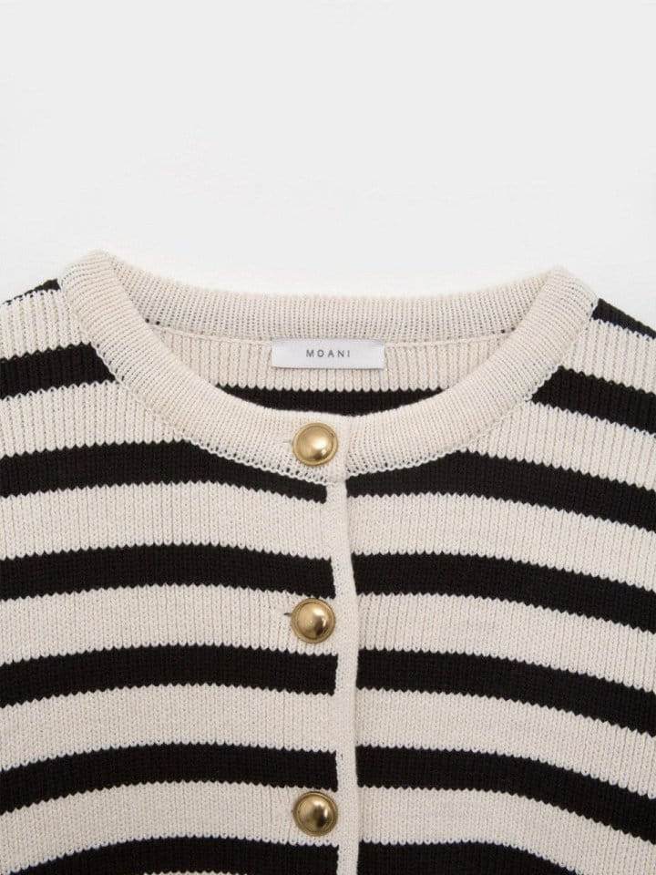 Moani - Korean Women Fashion - #romanticstyle - French Stripe Knit Cardigan - 4
