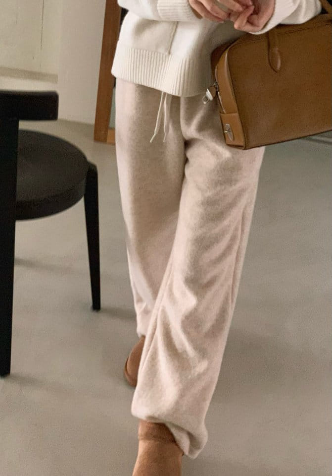 Moani - Korean Women Fashion - #womensfashion - Cozy W Banded Sweat Pants - 5