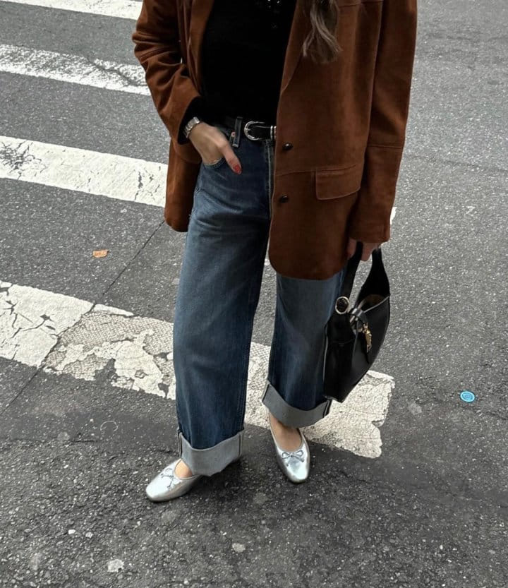 Moani - Korean Women Fashion - #momslook - Ayla Roll Up Wide Denim - 4