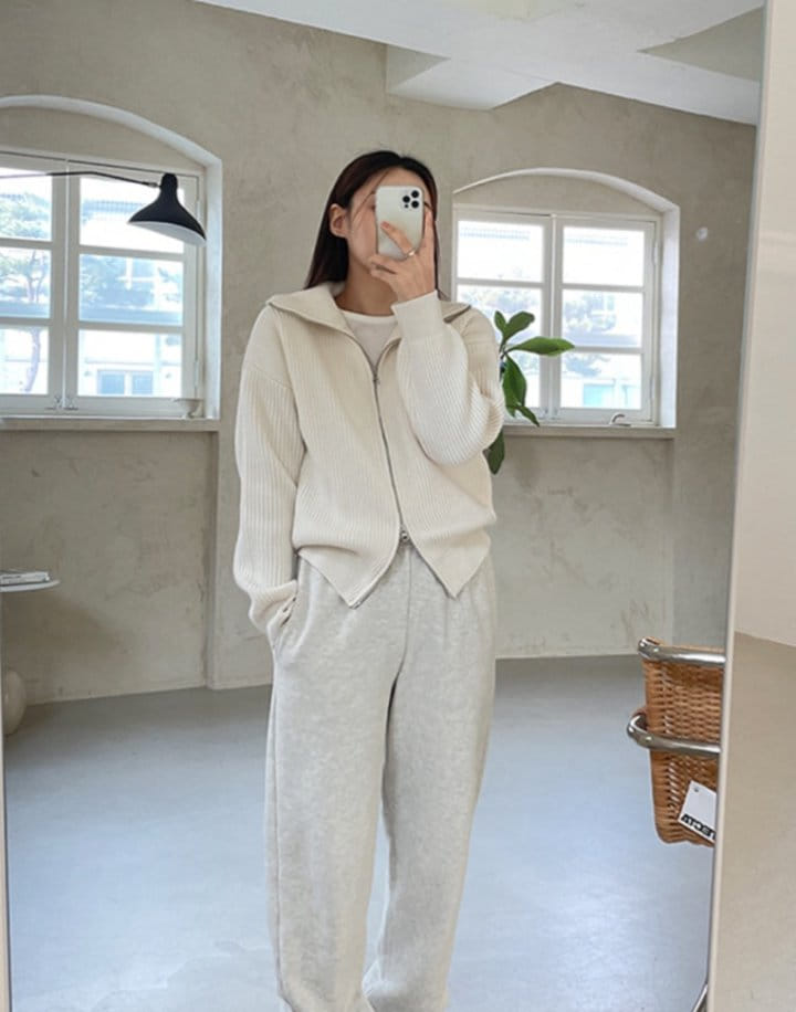 Moani - Korean Women Fashion - #womensfashion - Cœur Collar Zip-up Cardigan - 10