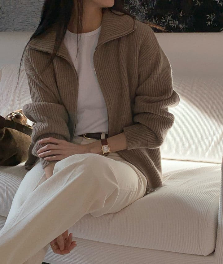 Moani - Korean Women Fashion - #womensfashion - Cœur Collar Zip-up Cardigan - 6