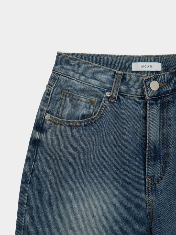 Moani - Korean Women Fashion - #womensfashion - Semi Pleared Denim Pants  - 5