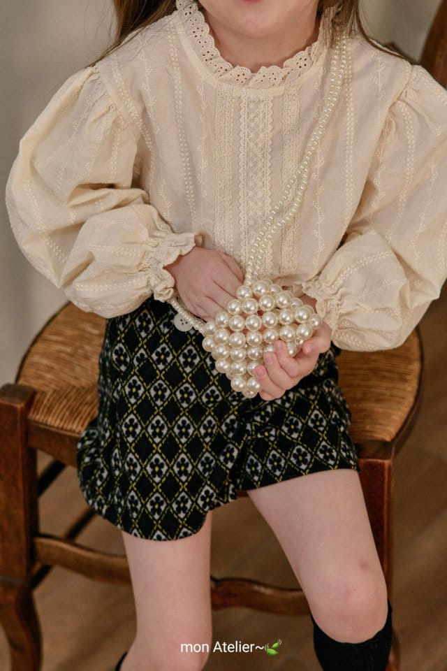 Mon Atelier - Korean Children Fashion - #childofig - Lace Frill Blouse - 7