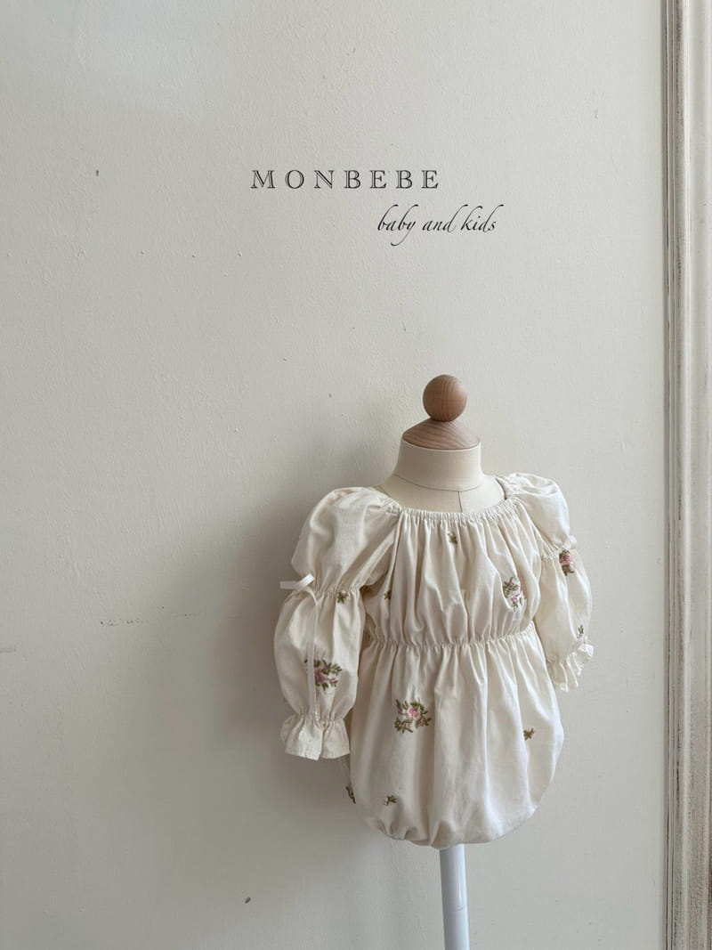 Monbebe - Korean Baby Fashion - #smilingbaby - Mary Gold Embroidery Body Suit - 4