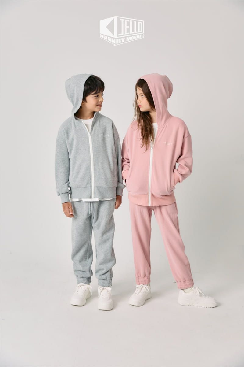 Monjello - Korean Children Fashion - #fashionkids - Bahama Hoody Zip Up Top Bottom Set  - 2