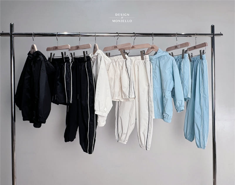Monjello - Korean Children Fashion - #toddlerclothing - Milano Windbreak Top Bottom Set - 11