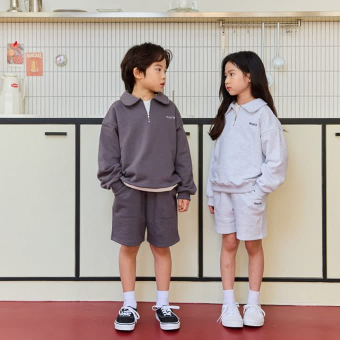 More - Korean Children Fashion - #discoveringself - More Half Zip Up Top Bottom Set