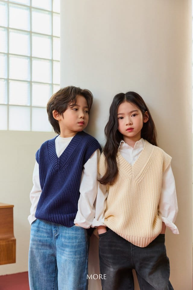 More - Korean Children Fashion - #fashionkids - Old School V Neck Knit Vest - 11