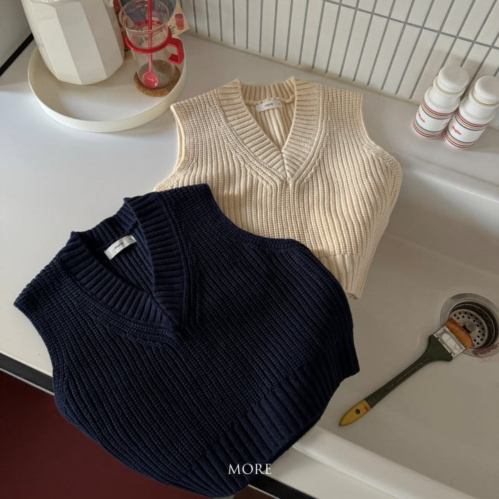 More - Korean Children Fashion - #minifashionista - Old School V Neck Knit Vest - 2