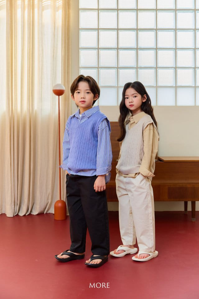 More - Korean Children Fashion - #toddlerclothing - Cable Knit Vest - 6