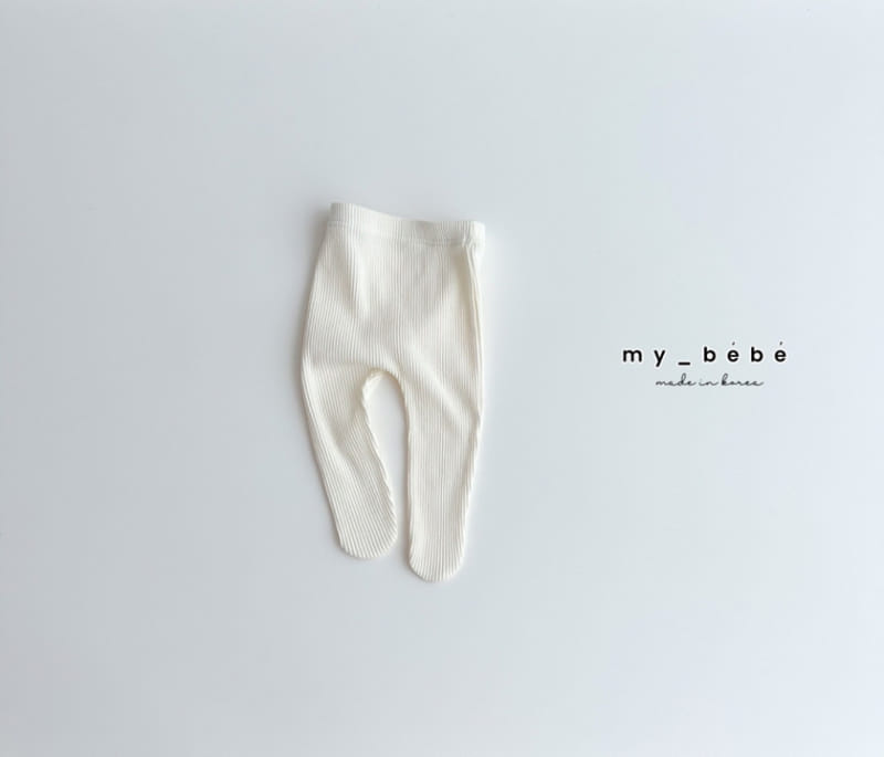 My Bebe - Korean Baby Fashion - #babyfashion - Rib Foot Leggings - 5